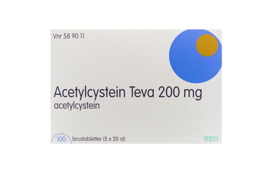 Acetylcystein Teva Brustablett 200 mg Acetylcystein 5 x 20 styck