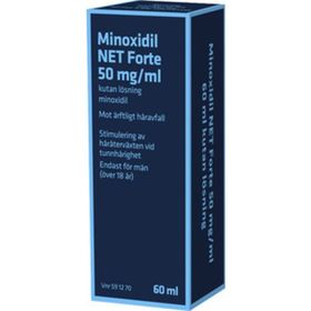 Minoxidil NET Forte 50 mg/ml Minoxidil, Kutan lösning, 60 milliliter