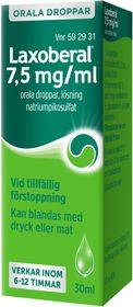 Laxoberal 7,5 mg/ml Natriumpikosulfat, Orala droppar, lösning, 30 milliliter