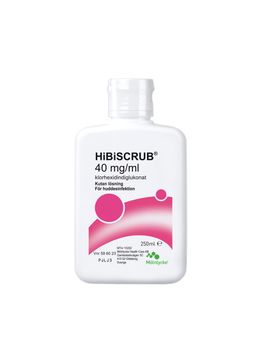 Hibiscrub 40 mg/ml Klorhexidin, kutan lösning, 250 ml