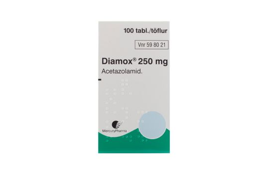 Diamox Tablett 250 mg Acetazolamid 100 styck