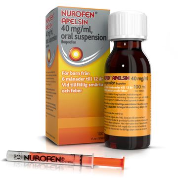 Nurofen Apelsin 40 mg/ml Ibuprofen, oral suspension, 100 ml