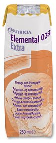 Elemental 028 Extra Liquid dricksfärdigt kosttillägg apelsin & ananas, 18 x 250 milliliter