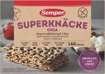 Schär Superknäcke chia, glutenfri, laktosfri knäckebröd 140 gram