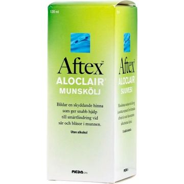 Aftex Aloclair Munskölj Munskölj vid blåsor och sår 120 ml