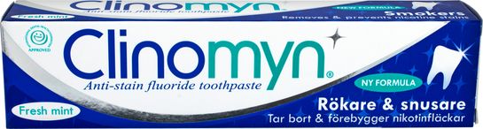 Clinomyn Smokers tandkräm Tandkräm mot nikotinfläckar, 75 ml