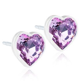 Blomdahl MP Heart Light Amethyst 6mm Örhängen 1 par