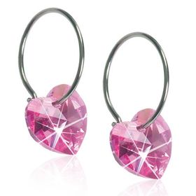 Blomdahl NT Ring 14mm Heart Rose Örhängen 1 par