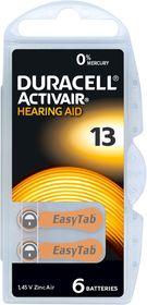 Duracell Batteri Activair 13 Hörapparatsbatteri, 6 st