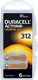 Duracell Batteri Activair 312 Hörapparatsbatteri, 6 st