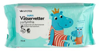 Kronans Apotek Doris Våtservetter För barn parfymfritt 72 st
