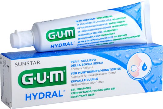 GUM Hydral återfuktande gel Gel mot muntorrhet, 50 st