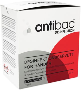 Antibac Desinfektionsservett för händer Handdesinfektion 20 st