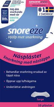 Snoreeze Nasal Strips L Näsplåster, 10 st
