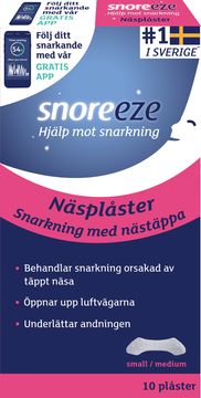 Snoreeze Nasal Strips S/M Näsplåster, 10 st