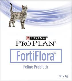 PURINA Pro Plan Feline Fortiflora Probiotiskt komplement för vuxna katter och kattungar  30x1g