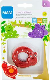 MAM Lucy The Snail Red från 2+ månader Greppring 1 st