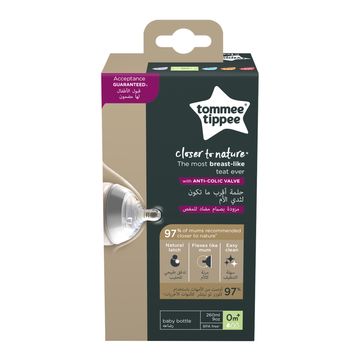 Tommee Tippee Closer To Nature 260 ml Nappflaska, 1 st