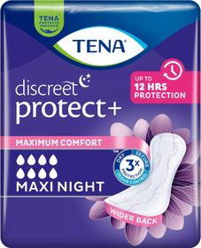 TENA Discreet Maxi Night Inkontinensskydd för natten 6 st