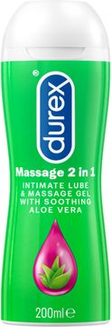 Durex Massage 2-in-1 Aloe Vera Massagegel och glidmedel, 200 ml