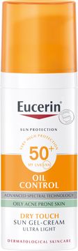 Eucerin Oil Control Sun Gel-Cream Dry Touch SPF50+ Solskydd för ansikte 50 ml