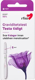 RFSU Graviditetstest Tidigt Graviditetstest, 1 st