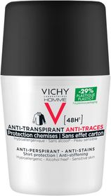 Vichy Homme Anti-Stains Deo 48H Effektiv deodorant för män 50 ml