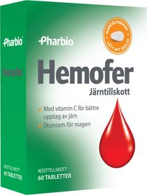 Hemofer Järntillskott Kosttillskott 60 st