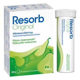 Resorb Original Päron Vätskeersättning 20 brustabletter 90 g