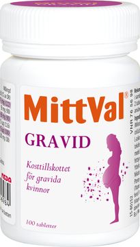 MittVal Gravid Tablett, 100 st