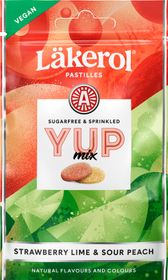 Läkerol YUP Mix Strawberry Lime & Sour Peach Pastiller 30 g