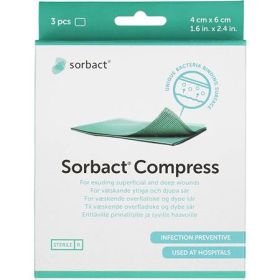 Sorbact Compress 4 x 6 cm Sårförband 3 st