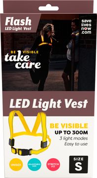 SLN LED Light Vest LED-väst för ökad synlighet strl S. 1 st