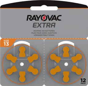 Rayovac Extra advanced Hörapparatsbatterier 13 orange 12 st