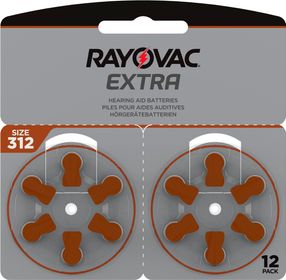 Rayovac Extra advanced Hörapparatsbatterier 312 brun 12 st