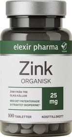 Elexir Pharma Organisk Zink Tabletter 100 st