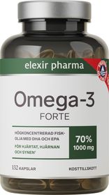 Elexir Pharma Omega-3 forte Kosttillskott 132 kapslar