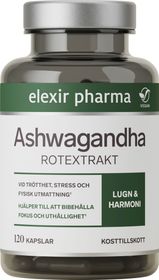 Elexir Pharma Ashwagandha Kosttillskott 120 st