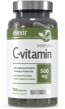 Elexir Pharma C-vitamin Komplex Kosttillskott. 120 tabletter