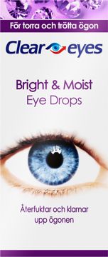 Cleareyes Bright and Moist Ögondroppar för torra och trötta ögon. 15 ml