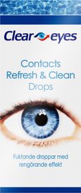 Cleareyes Contacts Refresh & Clean Återfuktande och rengörande ögondroppar. 15 ml