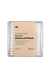 Kronans Apotek Ekologiska Mjuka Bomullspinnar Ekologiska tops 200 st