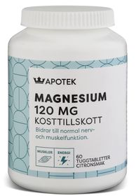 Kronans Apotek Magnesium 120 mg Citronsmak tuggtabletter 60 st