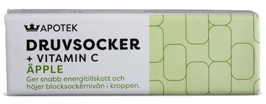 Kronans Apotek Druvsocker + Vitamin C Äpple Druvsockertabletter, 14 st