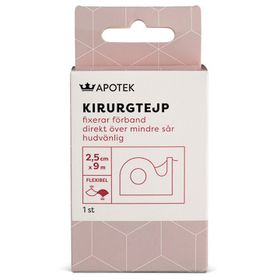 Kronans Apotek Kirurgtejp Vit kirurgtejp, 1 st