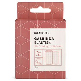 Kronans Apotek Gasbinda Elastisk Mjuk gasbinda, 2 st