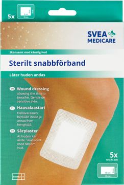 Svea Medicare Sterilt Snabbförband 10x15