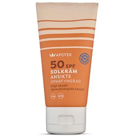 Kronans Apotek Solkräm Ansikte SPF 50 Solskydd parfymfri 50 ml