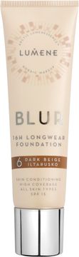 Lumene Blur 16h Longwear Foundation. 6 Dark Beige. 30 ml.
