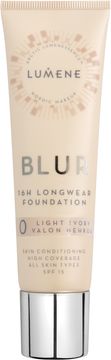 Lumene Blur 16h Longwear Foundation. 0 Light Ivory. 30 ml.